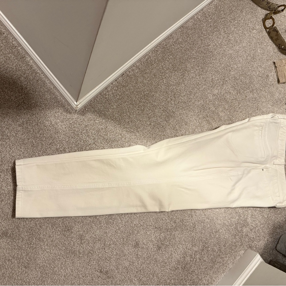 White Straight-Leg Jeans